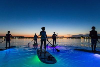 Night Paddleboarding Tour with LED Lights at La Paz Night Paddleboarding Tour with LED Lights at La Paz