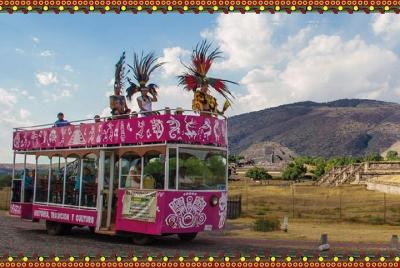 Panoramic Teotihuacán With Nopal Fruit Flavor Onboard A Tramcar Panoramic Teotihuacán With Nopal Fruit Flavor Onboard A Tramcar