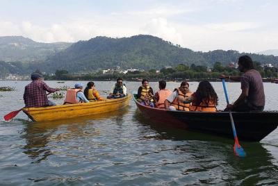 Pokhara: Day Hike From Sarangkot to World Peace Stupa from Lakesi Pokhara: Day Hike From Sarangkot to World Peace Stupa from Lakesi