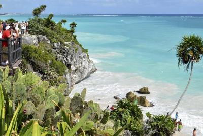 4 Tours in One Day! Coba, Tulum, Cenote & Playa del Carmen VIP To