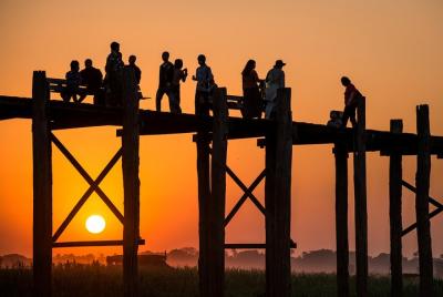 Art Sunset Cocktail at U Bein Bridge Art Sunset Cocktail at U Bein Bridge