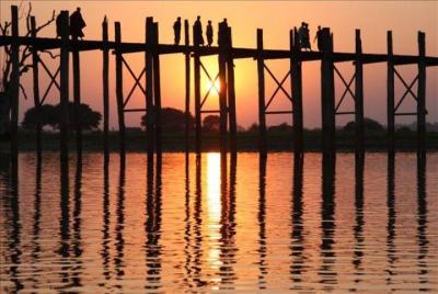 Sunset at U Bein Bridge Mandalay Evening Tour Sunset at U Bein Bridge Mandalay Evening Tour