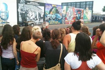 Black taxi private 2 hour political mural history for schools and Universities 