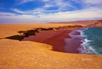 Ballestas Islands and Paracas National Reserve from the port San  Ballestas Islands and Paracas National Reserve from the port San