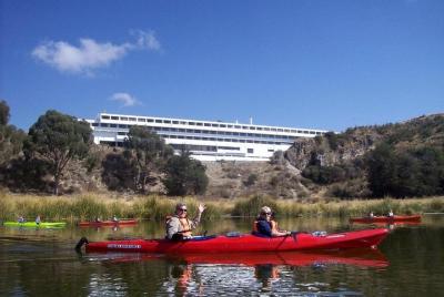 Kayaking to Uros Floating Islands Lake Titicaca Kayaking to Uros Floating Islands Lake Titicaca