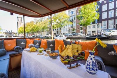 Amsterdam Canal Cruise in Classic River Boat With Drinks & Dutch  Amsterdam Canal Cruise in Classic River Boat With Drinks & Dutch