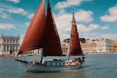 Sunset in Lisbon on a Lovely Vintage Sailboat Sunset in Lisbon on a Lovely Vintage Sailboat