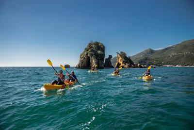 Canoeing in marine reserve near Lisbon